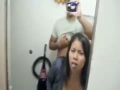 In the bath, a gorgeous bimbo with a brunette hair gives me head and copulates.